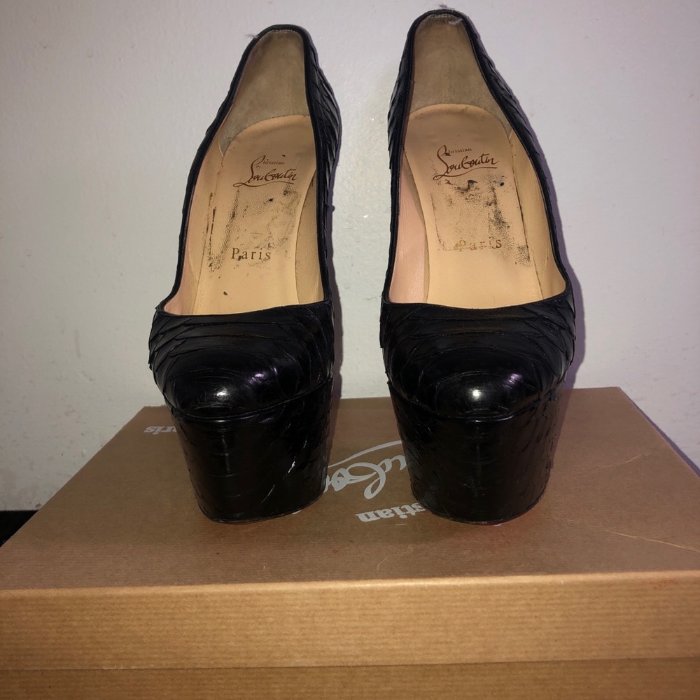 Christian Louboutin Platform Python Heels - image 4